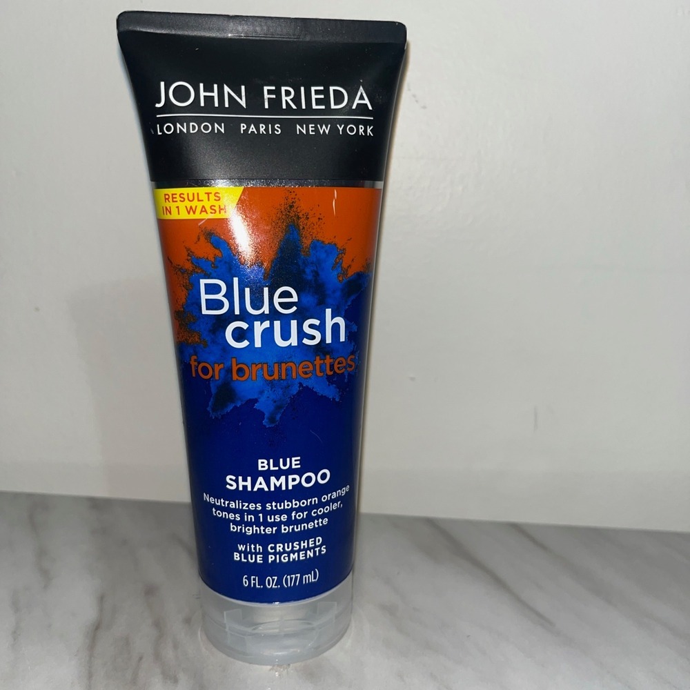John Frieda Blue Crush Shampoo for Brunettes Cool Brighter Hair 6 fl oz